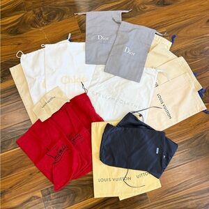 Selling ALL 20 various designer dust bags